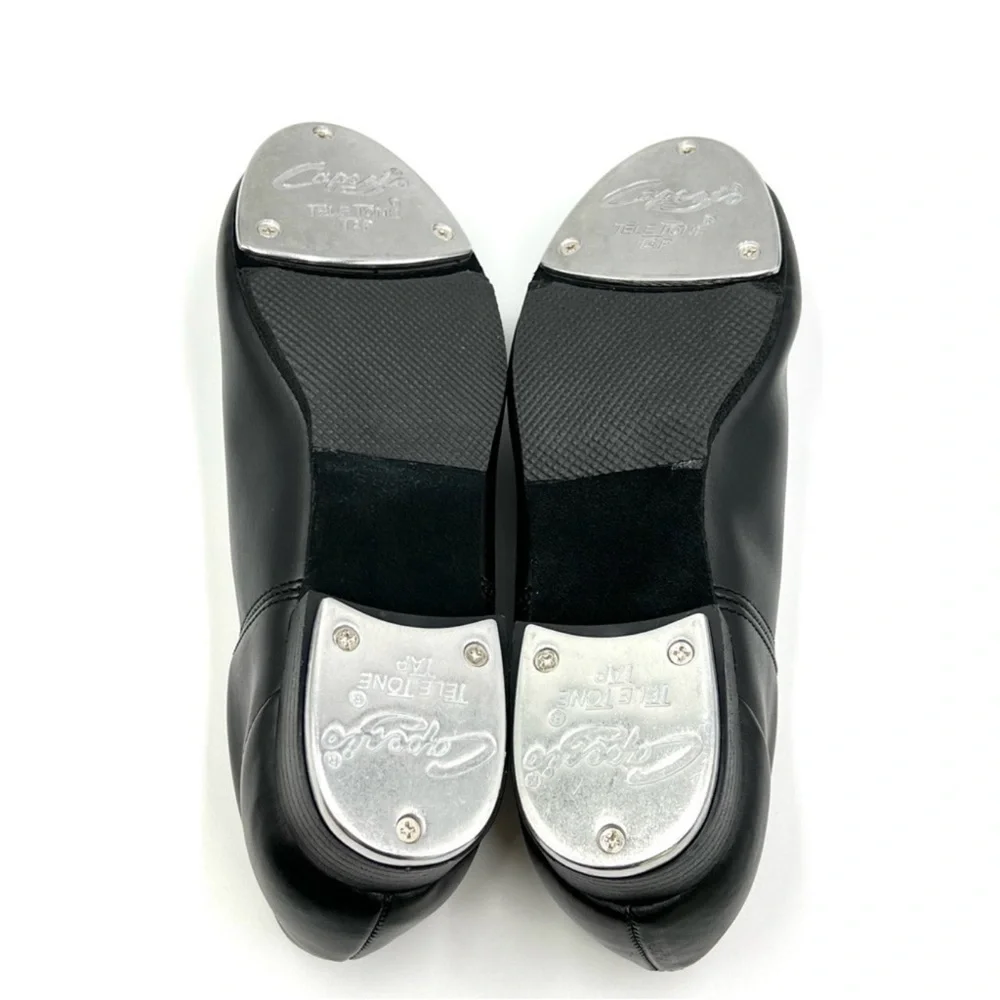 Capezio women’s fluid black lace up tap dance shoes style model CG17 size 6 - Picture 2 of 4